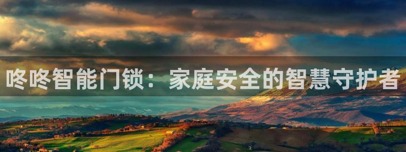 金年会取款：咚咚智能门锁：家庭安全的智慧守护者