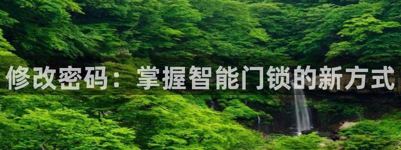 金年会娱乐下载app：修改密码：掌握智能门锁的新方式