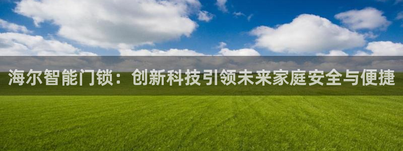 金年会软件在线下载：海尔智能门锁：创新科技引领未来家庭安全与