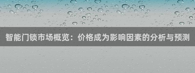 金年会入口网站：智能门锁市场概览：价格成为影响因素的分析与预