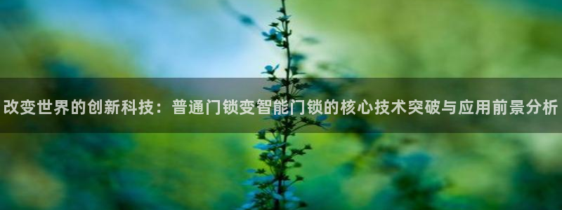 金年会jinnian：改变世界的创新科技：普通门锁变智能门锁