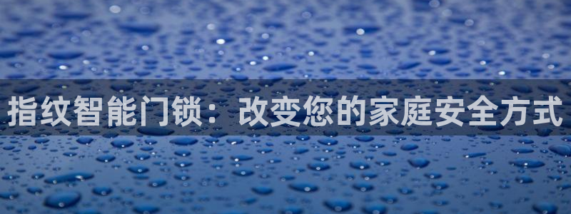 金年会注册官网：指纹智能门锁：改变您的家庭安全方式