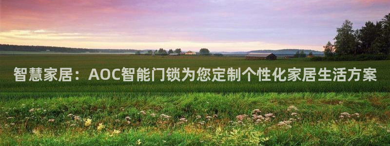 金年会今年会：智慧家居：AOC智能门锁为您定制个性化家居生活