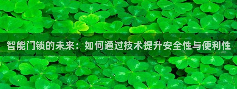 金年会平台是什么：智能门锁的未来：如何通过技术提升安全性与便