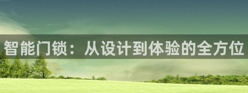 金年会官方网：智能门锁：从设计到体验的全方位