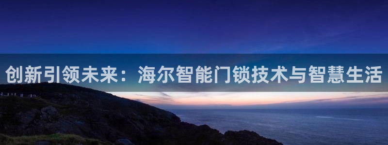 金年会娱乐下载app：创新引领未来：海尔智能门锁技术与智慧生