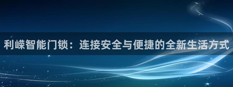 金年会app：利嵘智能门锁：连接安全与便捷的全新生活方式