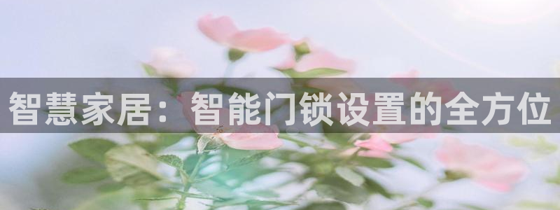 金年会黑网：智慧家居：智能门锁设置的全方位